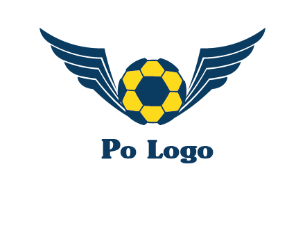 soccer ball with wings logo