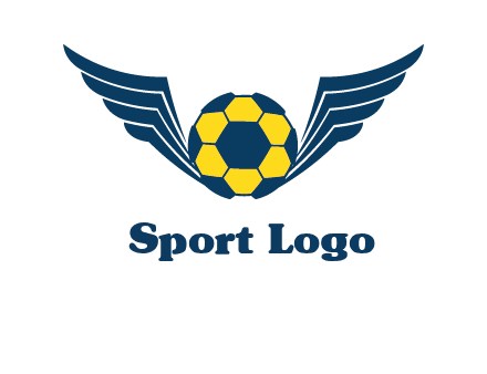 soccer ball with wings logo