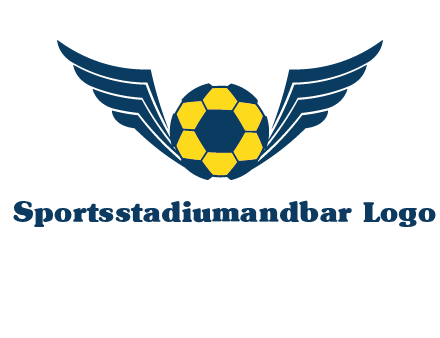 soccer ball with wings logo