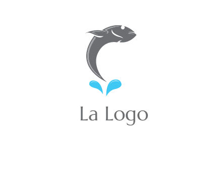 fish jumping out of water icon