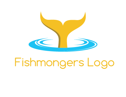 fish tail in water logo