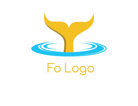 fish tail in water logo