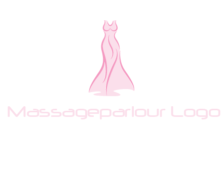 line art fashion dress logo