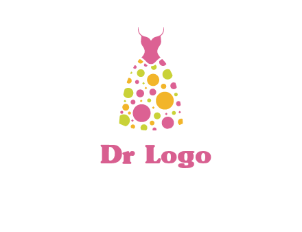 polka dots skirt vector