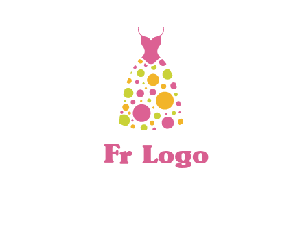 polka dots skirt vector