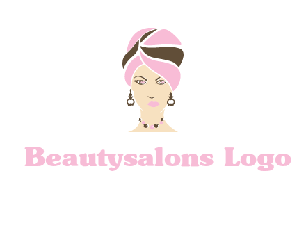 woman wearing a turban and jewelry vector