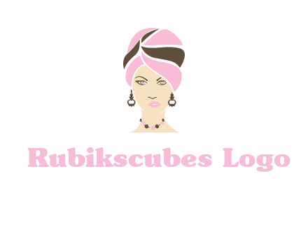 woman wearing a turban and jewelry vector