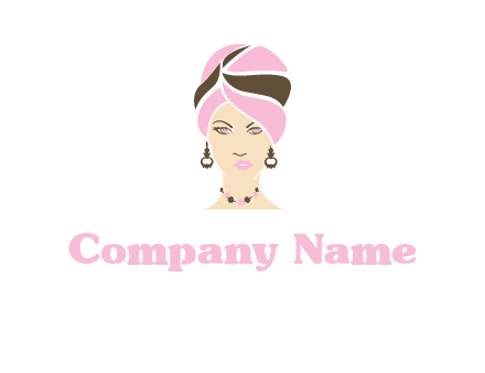 woman wearing a turban and jewelry vector