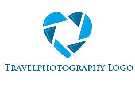 lens in a heart shape logo