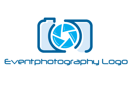 abstract image of a camera with lens logo icon