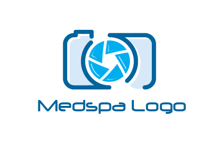 abstract image of a camera with lens logo icon