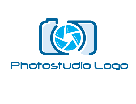 abstract image of a camera with lens logo icon