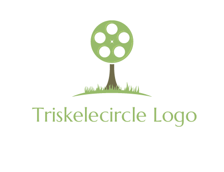 film reel on tree logo