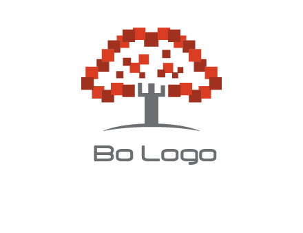 square pixels tree icon