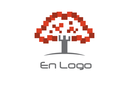 square pixels tree icon