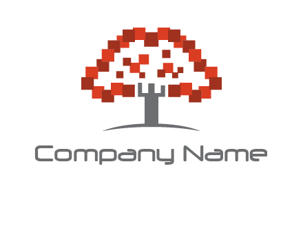 square pixels tree icon