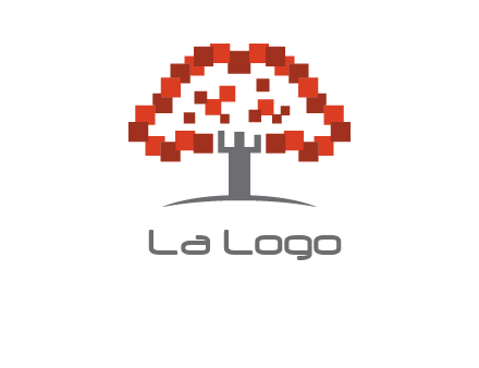 square pixels tree icon