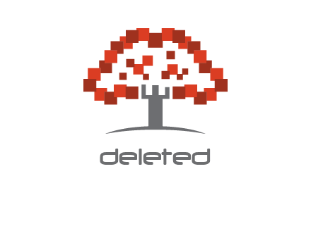 square pixels tree icon