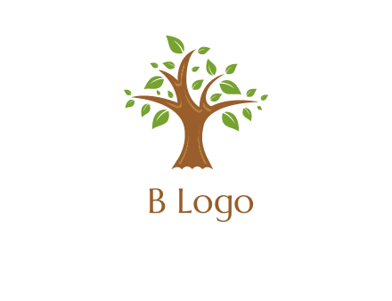 tree with leaves logo