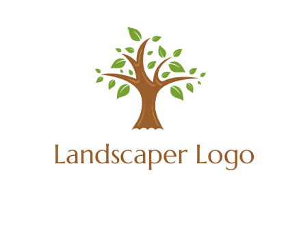 tree with leaves logo