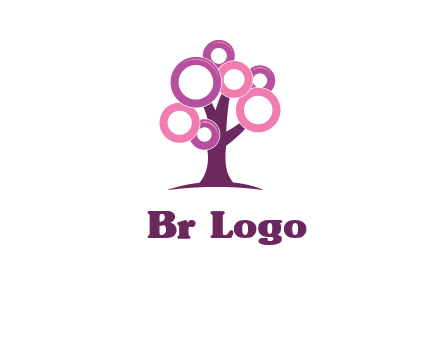 circles on tree logo