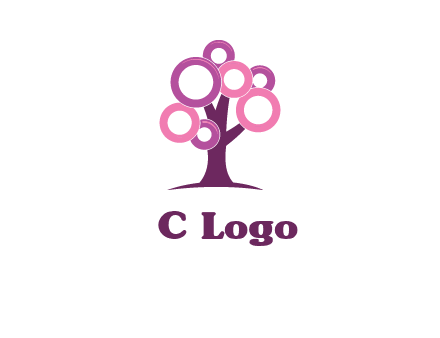 circles on tree logo