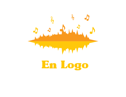 music equalizer with music notes logo