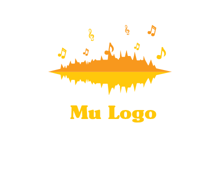 music equalizer with music notes logo