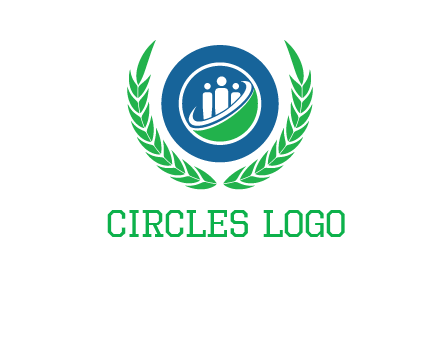 child in circle and wreath childcare & education logo