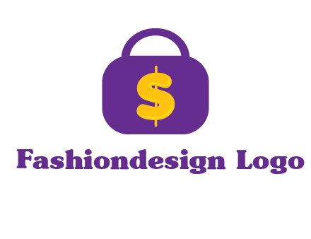 dollar sign on a handbag icon