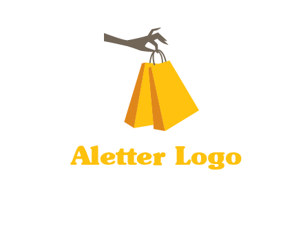 hand picking shopping bags vector