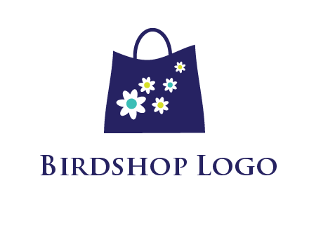 flowers design hand bag icon