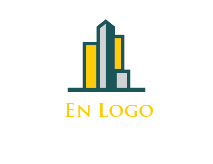 Abstract buildings icon