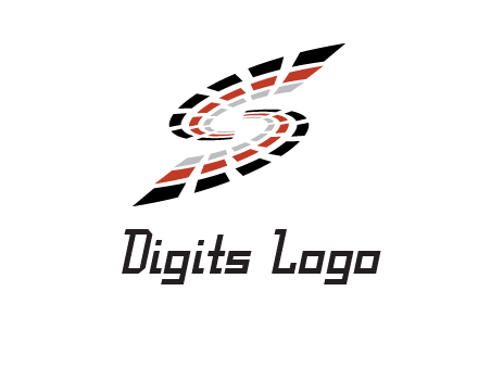 Digital bars forming letter S logo