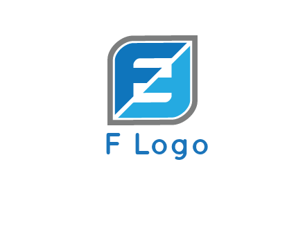 Letters FF in a leaf shape logo