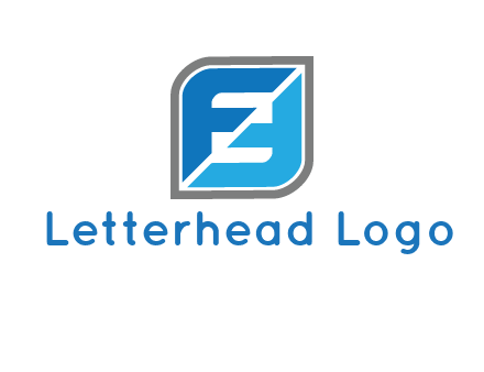 Letters FF in a leaf shape logo