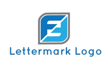 Letters FF in a leaf shape logo