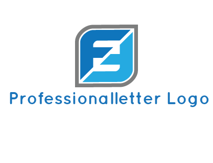 Letters FF in a leaf shape logo