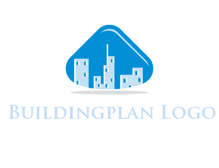 buildings in triangle logo