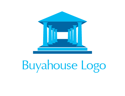 courthouse or Greek temple logo