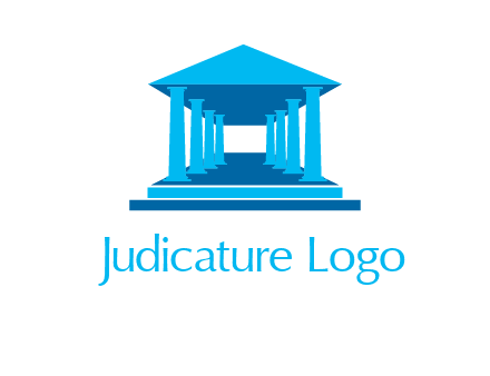 courthouse or Greek temple logo