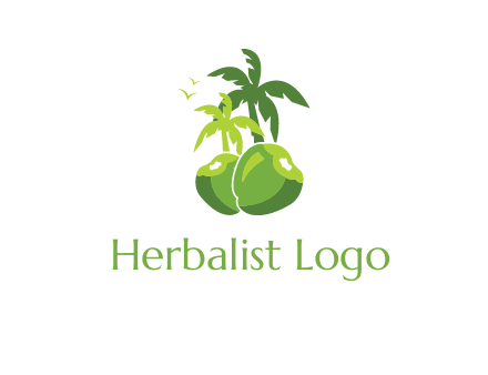 coconut tree travel logo