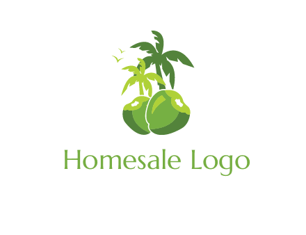 coconut tree travel logo