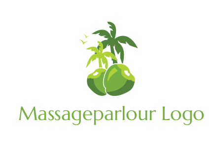 coconut tree travel logo