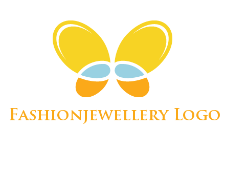 butterfly childcare logo with loops and ovals