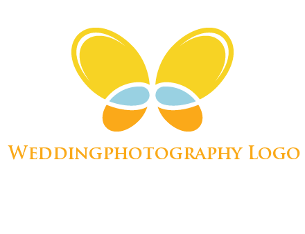 butterfly childcare logo with loops and ovals