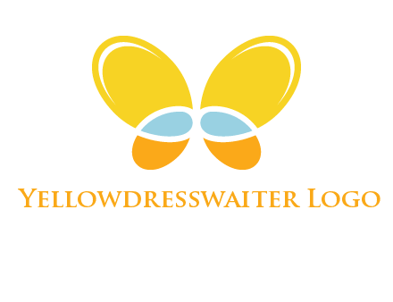 butterfly childcare logo with loops and ovals