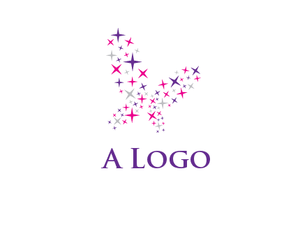 butterfly in star shape logo