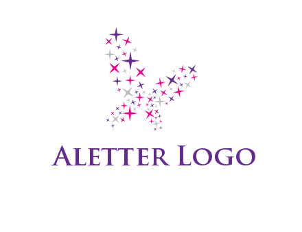 butterfly in star shape logo