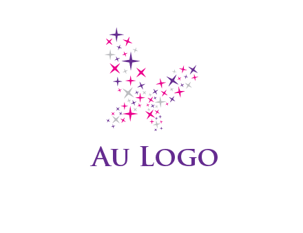 butterfly in star shape logo